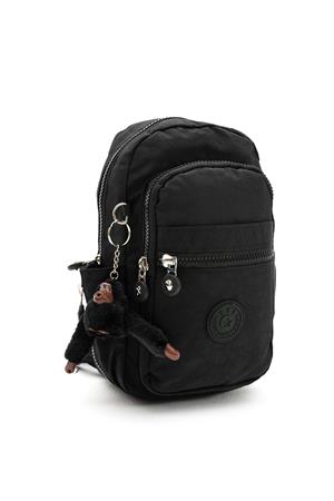 İki Bölmeli Unisex Göğüs (Bodybag) Çantası Siyah (Model: 571-8B) 