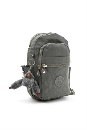 İki Bölmeli Unisex Göğüs (Bodybag) Çantası Gri (Model: 571-8B) 