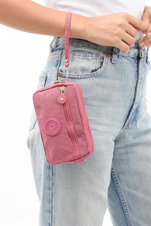 Üç Bölmeli Cüzdan Telefonluk Pembe (Model: 571-9-15C)