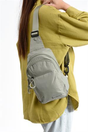 Üç Bölmeli Unisex Göğüs (Bodybag) Çantası Vizon (Model: 571-9N) 