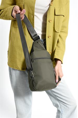 Üç Bölmeli Unisex Göğüs (Bodybag) Çantası Haki (Model: 571-9N) 