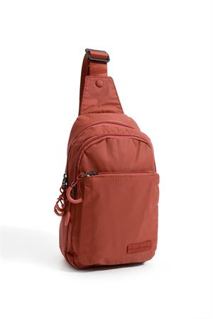 Üç Bölmeli Unisex Göğüs (Bodybag) Çantası Kiremit (Model: 571-9N) 