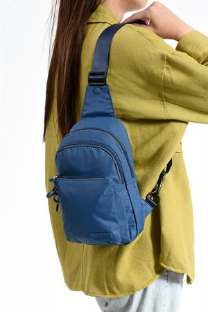 Üç Bölmeli Unisex Göğüs (Bodybag) Çantası Mavi (Model: 571-9N) 