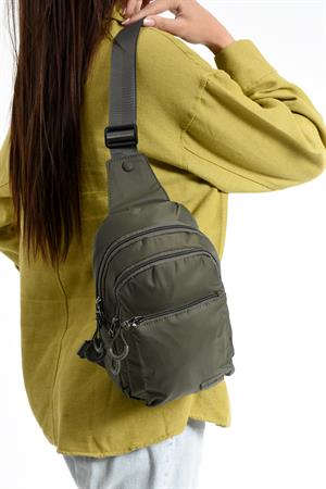 Üç Bölmeli Unisex Göğüs (Bodybag) Çantası Haki (Model: 571-9N) 