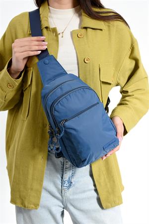Üç Bölmeli Unisex Göğüs (Bodybag) Çantası Mavi (Model: 571-9N) 