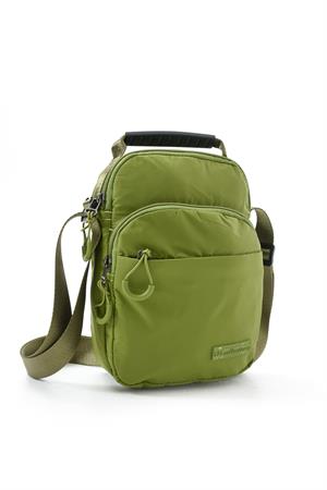 Üç Bölmeli Unisex Göğüs (Bodybag) - El Çantası Açık Yeşil (Model: 571-9P) 