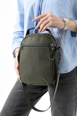 Üç Bölmeli Unisex Göğüs (Bodybag) - El Çantası Haki (Model: 571-9P) 