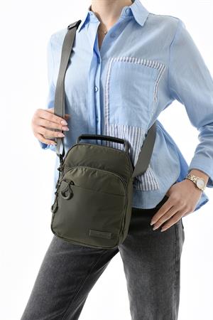 Üç Bölmeli Unisex Göğüs (Bodybag) - El Çantası Haki (Model: 571-9P) 