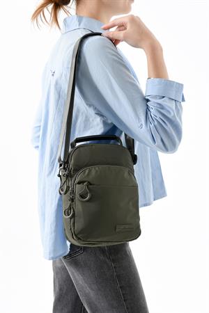 Üç Bölmeli Unisex Göğüs (Bodybag) - El Çantası Haki (Model: 571-9P) 