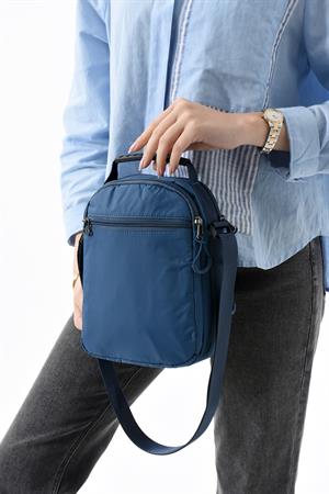 Üç Bölmeli Unisex Göğüs (Bodybag) - El Çantası Mavi (Model: 571-9P) 