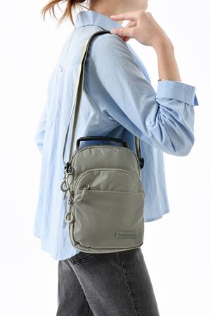 Üç Bölmeli Unisex Göğüs (Bodybag) - El Çantası Vizon (Model: 571-9P) 