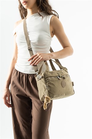 Ultra hafif, çok bölmeli Kol, Omuz El çantası  (spor, seyahat, gündelik) Kahverengi Model: 571-6Z