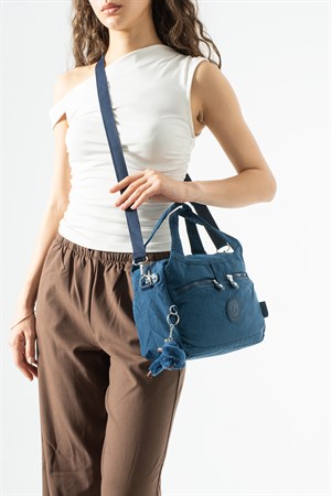 Ultra hafif, çok bölmeli Kol, Omuz El çantası  (spor, seyahat, gündelik) Lacivert Model: 571-6Z