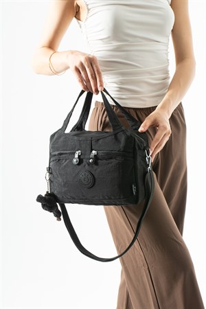 Ultra hafif, çok bölmeli Kol, Omuz El çantası  (spor, seyahat, gündelik) Siyah Model: 571-6Z