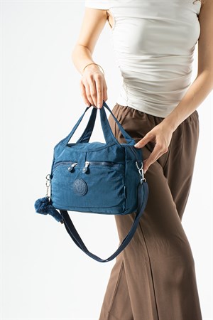 Ultra hafif, çok bölmeli Kol, Omuz El çantası  (spor, seyahat, gündelik) Lacivert Model: 571-6Z
