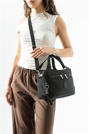 Ultra hafif, çok bölmeli Kol, Omuz El çantası  (spor, seyahat, gündelik) Siyah Model: 571-6Z