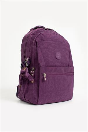 Ultra Hafif Çok Cepli Krinkıl Sırt Çantası Mor (Model:571-3A)