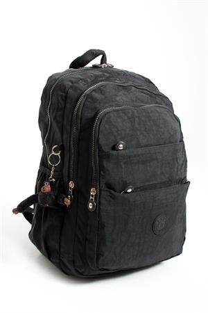 Ultra Hafif Çok Cepli Krinkıl Sırt Çantası Unisex Siyah (Model: 571-2B)
