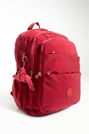 Ultra Hafif Çok Cepli Krinkıl Sırt Çantası Kırmızı (Model: 571-2B)