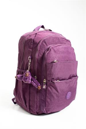 Ultra Hafif Çok Cepli Krinkıl Sırt Çantası Mor (Model: 571-2B)