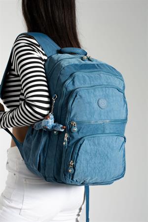 Ultra Hafif Çok Cepli Krinkıl Sırt Çantası Unisex Mavi (Model: 571-2C)