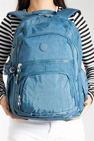 Ultra Hafif Çok Cepli Krinkıl Sırt Çantası Unisex Mavi (Model: 571-2C)