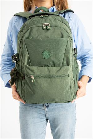 Ultra Hafif Çok Cepli Krinkıl Sırt Çantası Unisex Yeşil (Model: 571-3A)