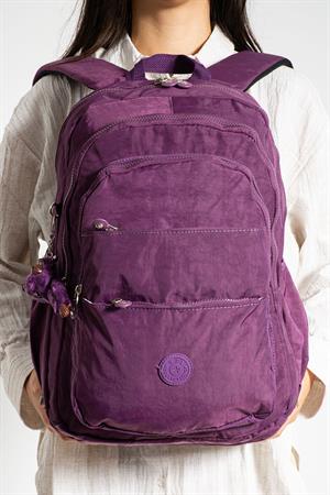 Ultra Hafif Çok Cepli Krinkıl Sırt Çantası Mor (Model: 571-2B)
