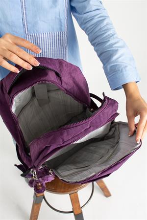Ultra Hafif Çok Cepli Krinkıl Sırt Çantası Mor (Model:571-3A)