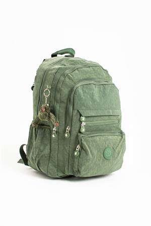 Ultra Hafif Çok Cepli Krinkıl Sırt Çantası Unisex Yeşil(Model: 571-3B)