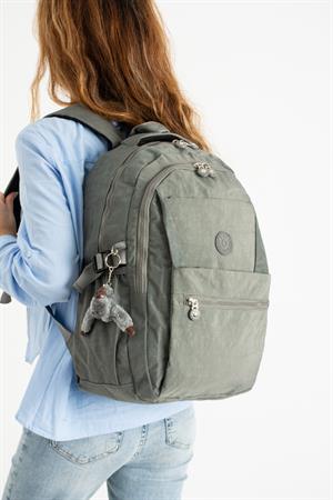 Ultra Hafif Çok Cepli Krinkıl Sırt Çantası Unisex Gri (Model: 571-3A)