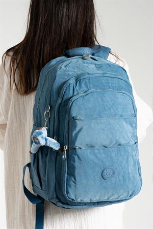Ultra Hafif Çok Cepli Krinkıl Sırt Çantası Unisex Mavi  (Model: 571-2B)