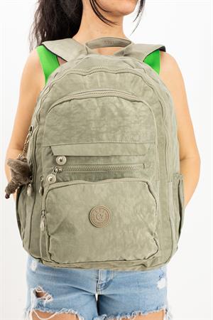 Ultra Hafif Çok Cepli Krinkıl Sırt Çantası Vizon (Model: 571-3B)