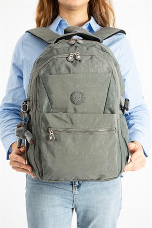 Ultra Hafif Çok Cepli Krinkıl Sırt Çantası Unisex Gri (Model: 571-3A)