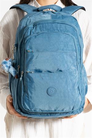 Ultra Hafif Çok Cepli Krinkıl Sırt Çantası Unisex Mavi  (Model: 571-2B)