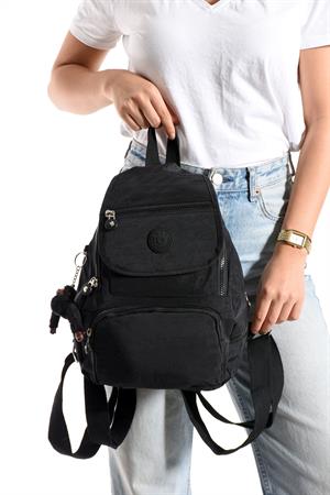 Ultra Hafif Çok Cepli Küçük Boy Sırt Çantası Unisex Siyah (Model: 571-4G)