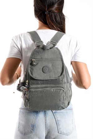 Ultra Hafif Çok Cepli Küçük Boy Sırt Çantası Unisex Gri (Model: 571-4G)