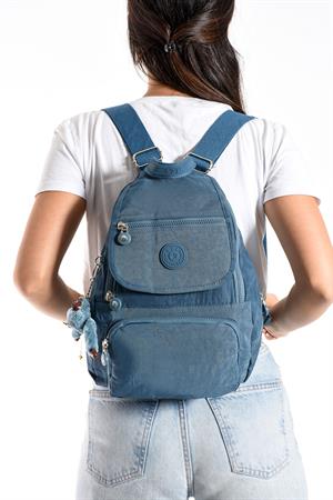 Ultra Hafif Çok Cepli Küçük Boy Sırt Çantası Unisex Mavi (Model: 571-4G)