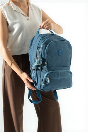 Ultra Hafif Çok Cepli Orta Boy Sırt Çantası Mavi Model: (571-3M)