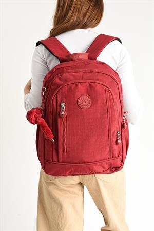 Ultra Hafif Çok Cepli Orta Boy Sırt Çantası Kırmzı (Model: 571-4D)