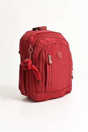 Ultra Hafif Çok Cepli Orta Boy Sırt Çantası Kırmzı (Model: 571-4D)