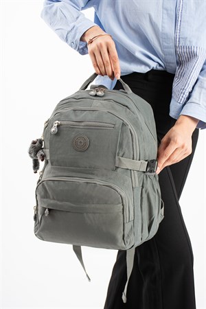 Ultra Hafif Çok Cepli Orta Boy Sırt Çantası Gri Model: (571-3R)