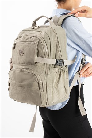 Ultra Hafif Çok Cepli Orta Boy Sırt Çantası Vizon Model: (571-3R)