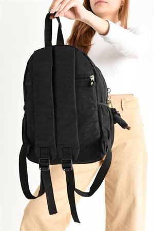 Ultra Hafif Çok Cepli Orta Boy Sırt Çantası Unisex Siyah (Model: 571-4D)