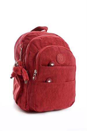 Ultra Hafif Çok Cepli Orta Boy Sırt Çantası Unisex Kırmızı (Model: 571-4C)