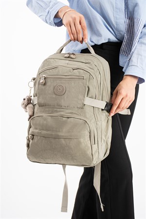 Ultra Hafif Çok Cepli Orta Boy Sırt Çantası Vizon Model: (571-3R)