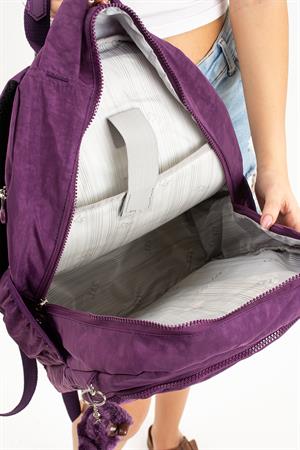 Ultra Hafif Çok Cepli Orta Boy Sırt Çantası Mor (Model: 571-3E)