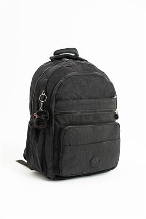 Ultra Hafif Çok Cepli Orta Boy Sırt Çantası Unisex Siyah (Model: 571-3E)