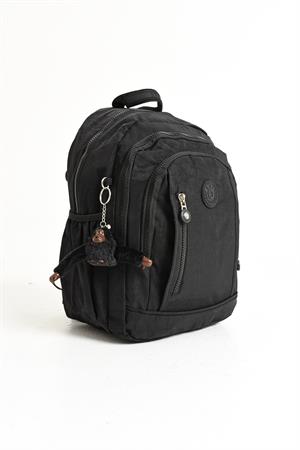 Ultra Hafif Çok Cepli Orta Boy Sırt Çantası Unisex Siyah (Model: 571-4D)