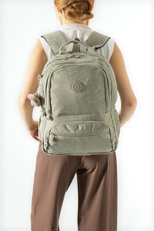 Ultra Hafif Çok Cepli Orta Boy Sırt Çantası Vizon Model: (571-3M)